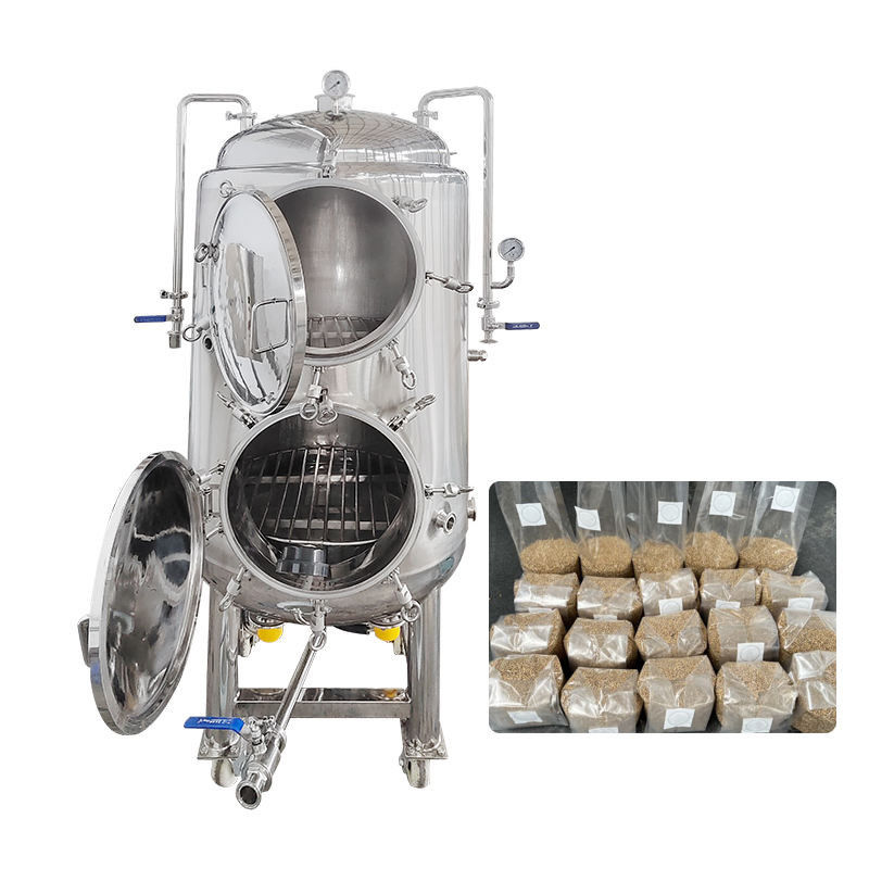 220V 단일 단계 수직 오토클라브 증기 살균기 330L 용량 및 15PSI 작업 압력