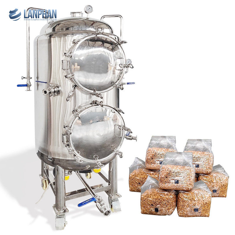 220V 단일 단계 수직 오토클라브 증기 살균기 330L 용량 및 15PSI 작업 압력
