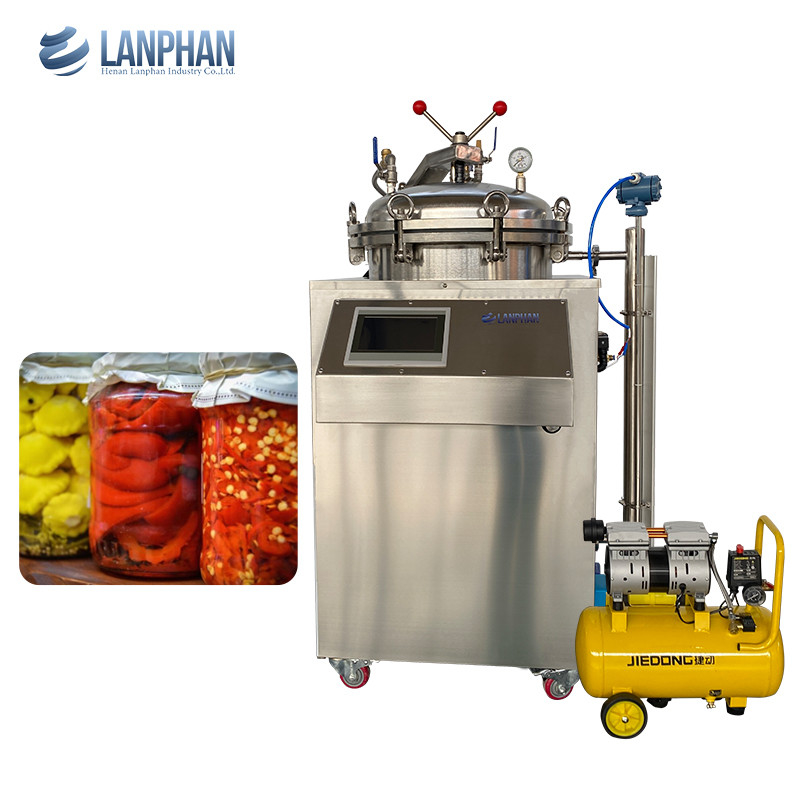 75l 100l 150l 고압식품 카운터 압력 리토르트 살균기 병에 담긴 식품