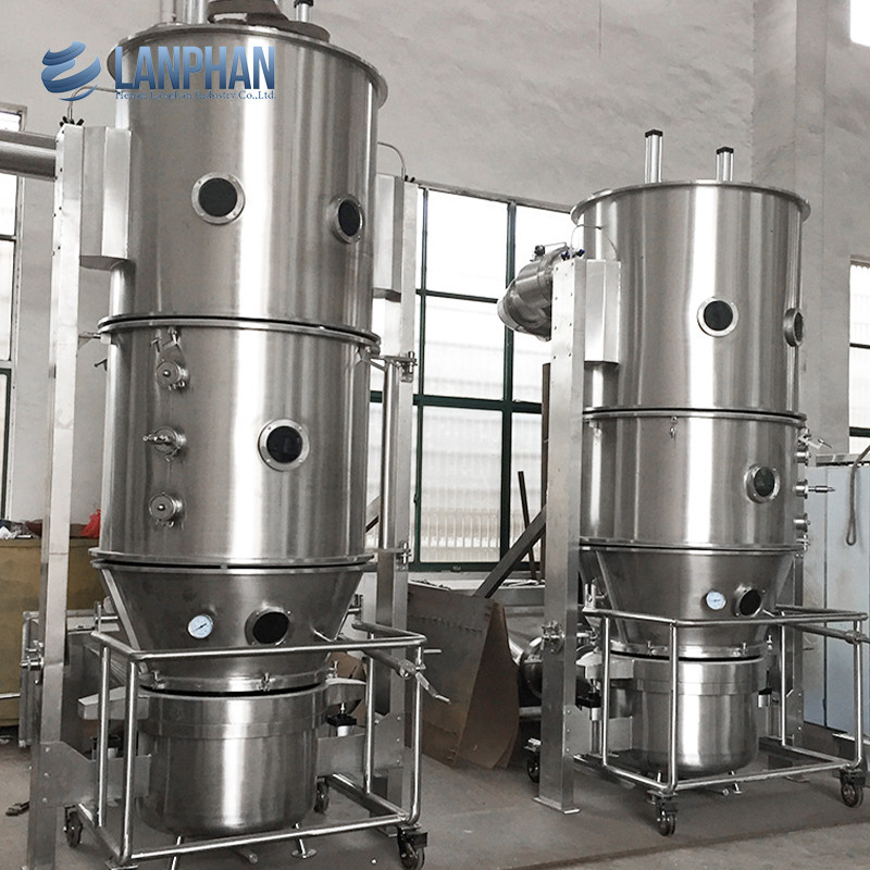 유체 침상 granulator 끓는 유체화 유체 침상 건조 granulating 의약품 가루