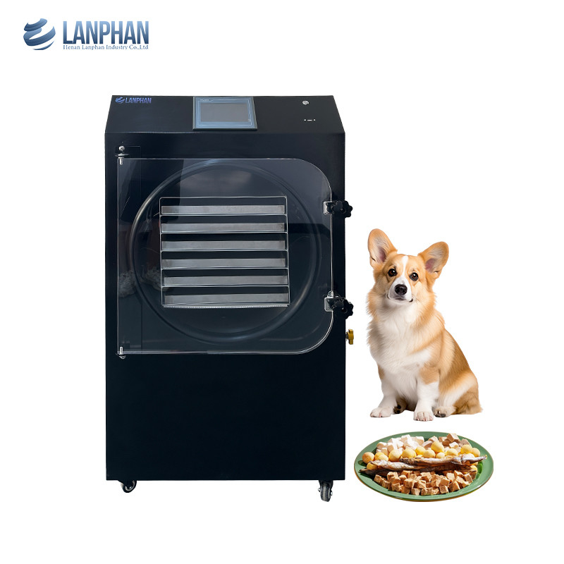 25KG/H 블랙 진공 냉동 건조기 애완 동물 처리 식품 가정 실험실 냉동 건조기