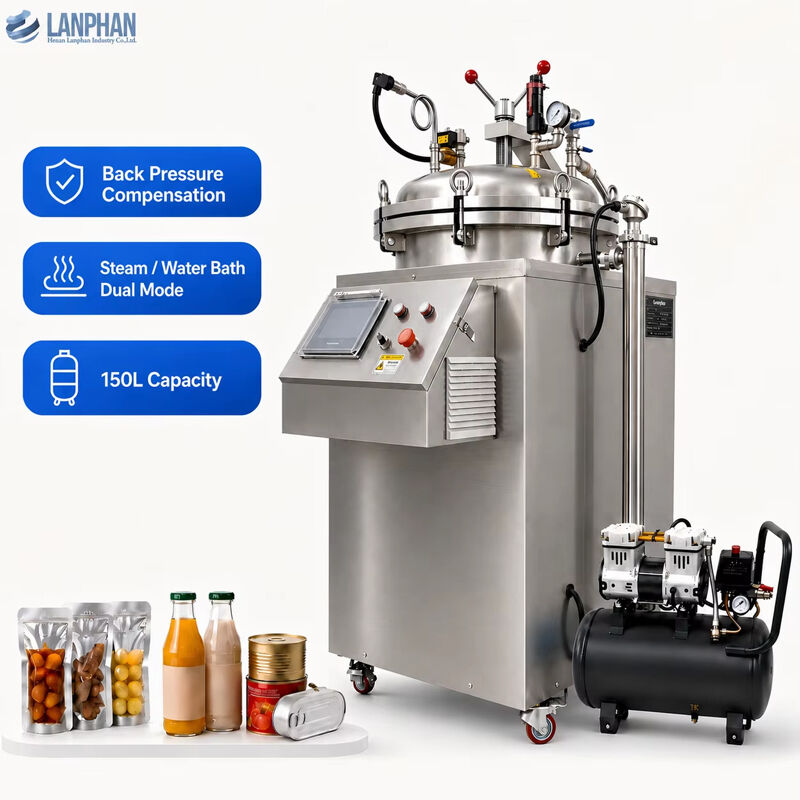 75L/100L/150L 통조림 병 레토르트 살균기 식품 산업용 소형 레토르트 기계