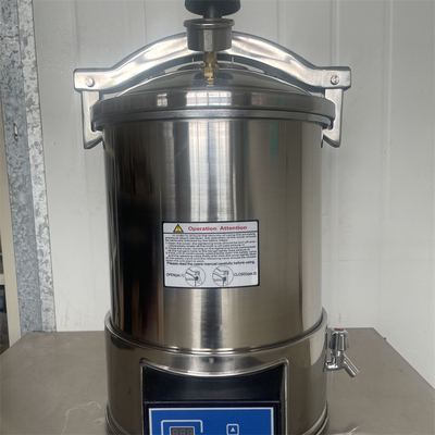 의학 치과 실험실 오토클레이브 살균기 휴대용 18L 24L 전기 난방